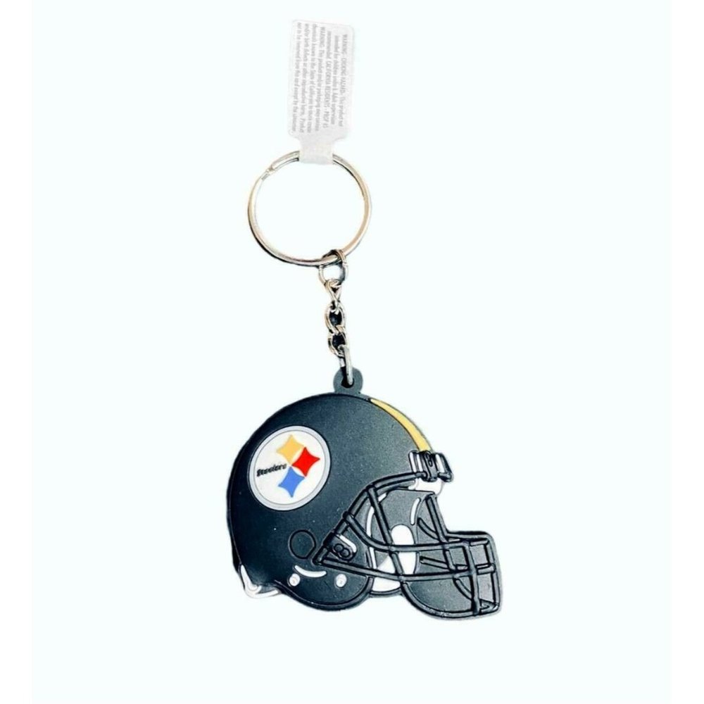 PITTSBURGH STEELERS HELMET KEYCHAIN KEY RING SOFT